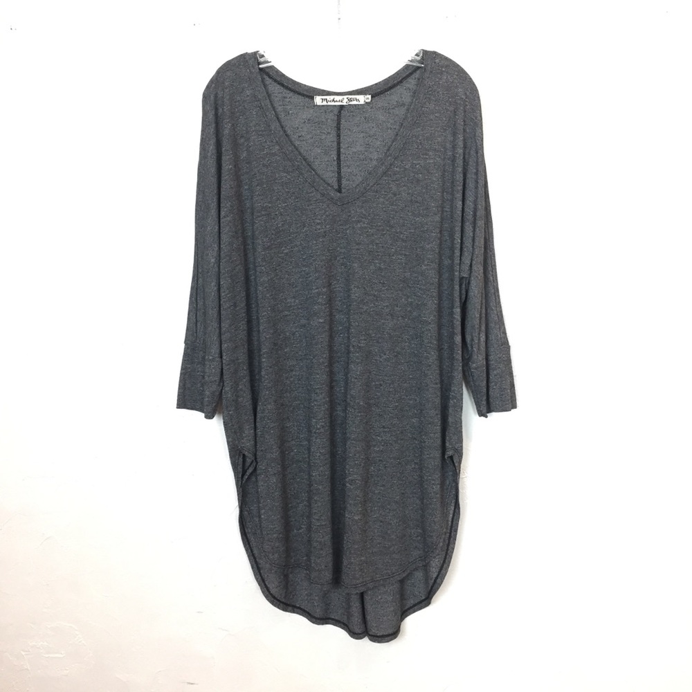 MICHAEL STARS Charcoal Gray Tunic Dress Coverup OS